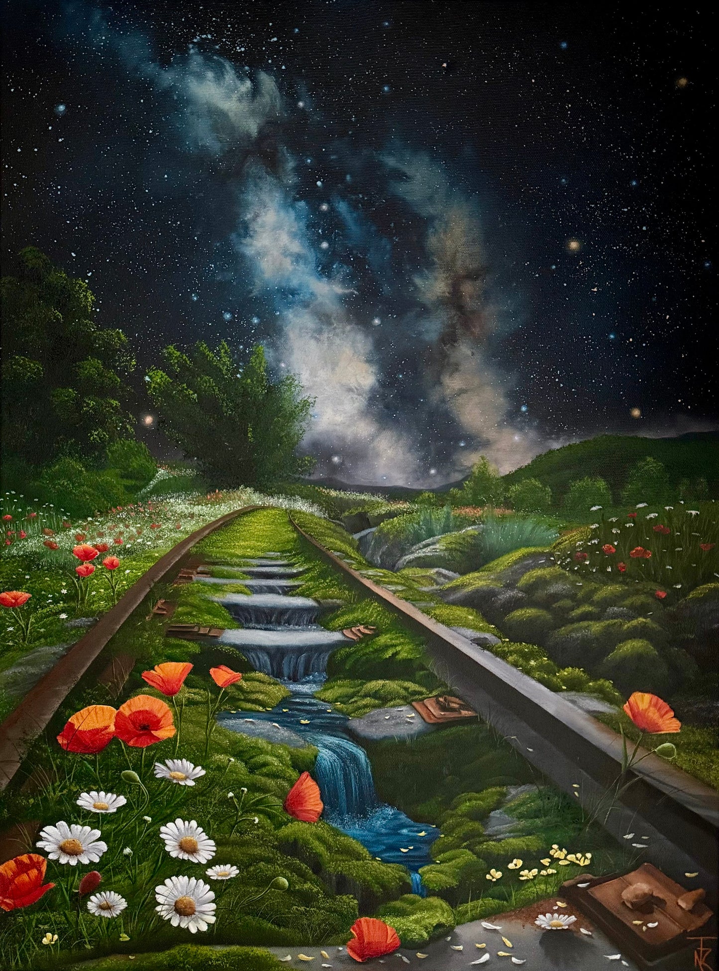Space & Time Junction - Original Oil Painting